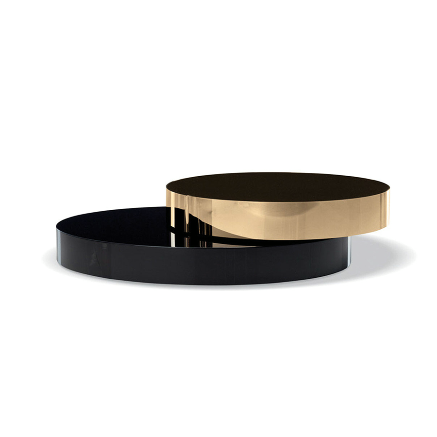 Best cool modern designer round wood center coffee table lohabour